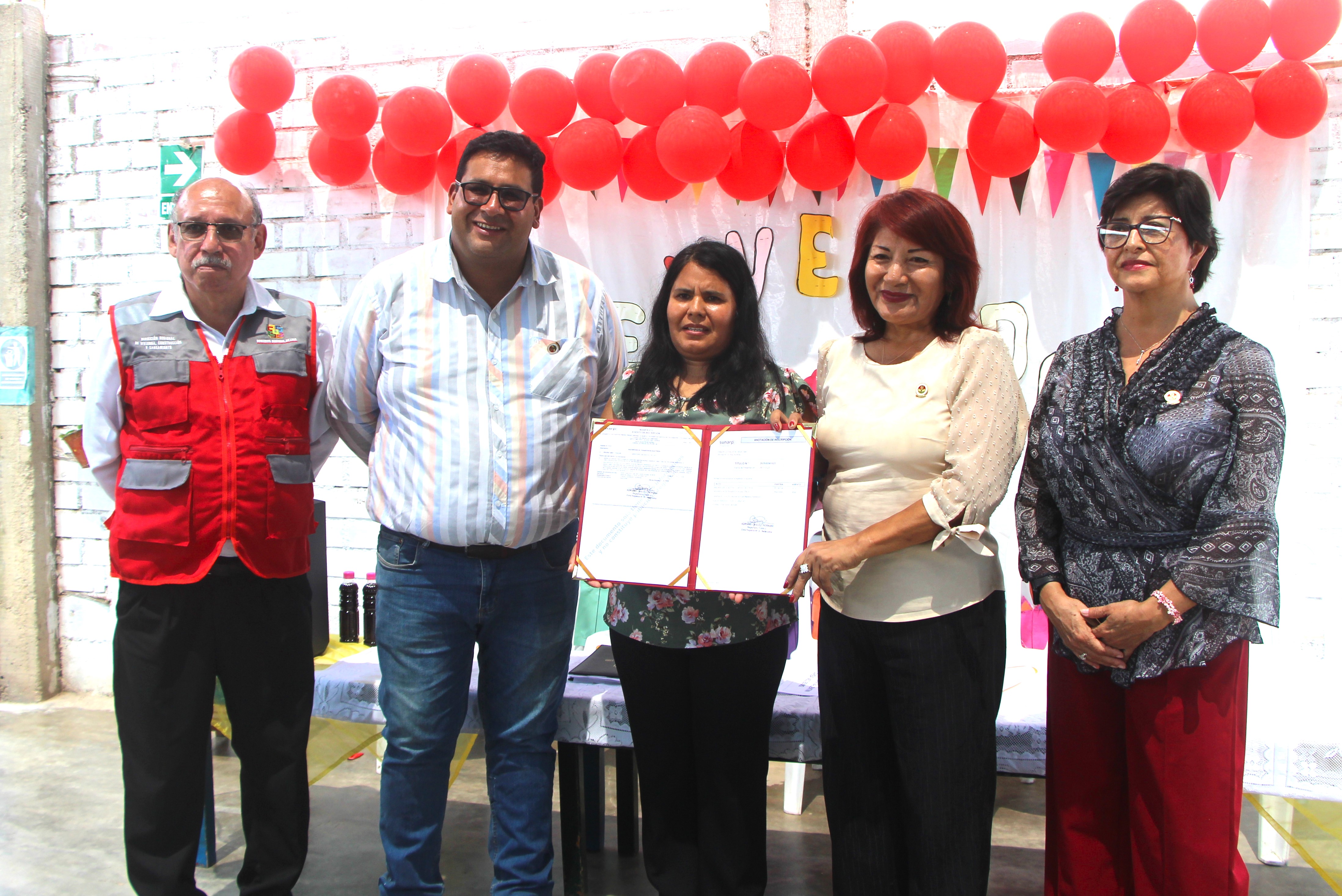  IE INICIAL “SAN VALENTÍN” DE HUARAL RECIBE TÍTULO DE PROPIEDAD